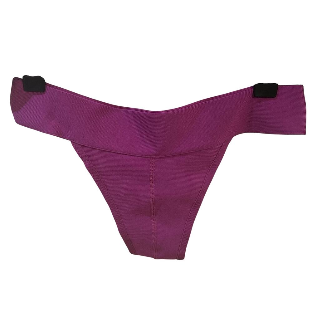 NWT Skims Lollipop Ribbed Knit Elastic Waist Swim Cheeky Pull Bikini Bottom XL